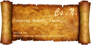 Cserny Napóleon névjegykártya